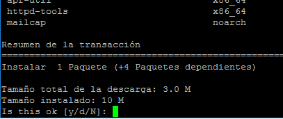 Instalar Apache (servidor web) en Linux CentOS 7 Minimal