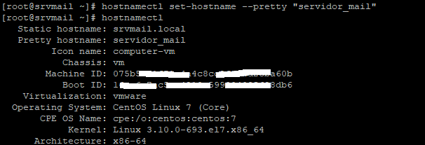 Nombre de red hostname, hosts y DNS en equipo Linux CentOS