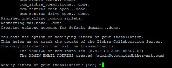 Instalar Zimbra Collaboration Open Source Edition 8.8.8 en Linux CentOS 7