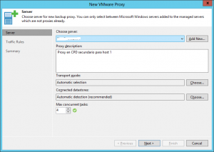 Añadir servidor proxy en Veeam Backup & Replication y habilitarlo para su uso por los trabajos de copia de seguridad