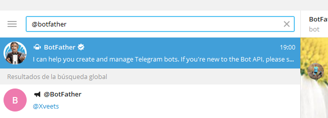 Crear mi primer Bot en Telegram