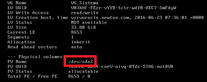 Obtener información adicional del volumen en Linux Red Hat