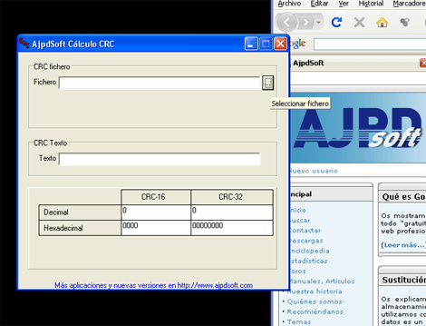 AjpdSoft Cálculo CRC - selección de fichero