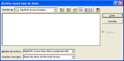 Acceso a PosgreSQL con Microsoft Access Access 97