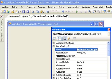 Proyecto Visual Studio .Net para acceso a MySQL mediante ODBC