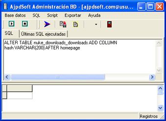 Consulta SQL - AjpdSoft Administración Bases de Datos