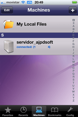 Configurar NetPortalLite y acceder a carpetas y ficheros de un equipo de la red con el iPhone