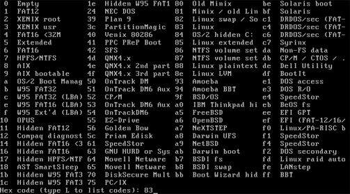 Añadir una unidad de disco (disco duro) a GNU Linux Ubuntu Server - Tipo de partición