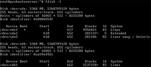 Añadir una unidad de disco (disco duro) a GNU Linux Ubuntu Server - fdisk - mostrar particiones
