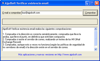 AjpdSoft Verificar existencia email