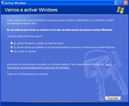 Cambiar la clave de producto de licencias en un equipo con Windows XP - Activación de Windows