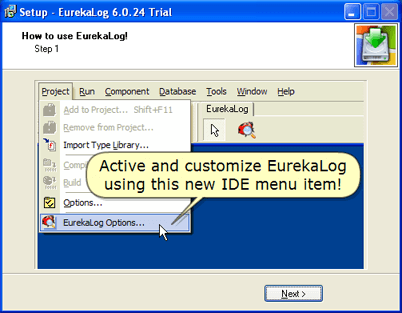 Instalar y configurar EurekaLog para Borland o Codegear Delphi
