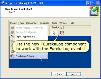 Instalar y configurar EurekaLog para Borland o Codegear Delphi