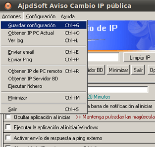 Configurar AjpdSoft Aviso Cambio IP pública en GNU Linux