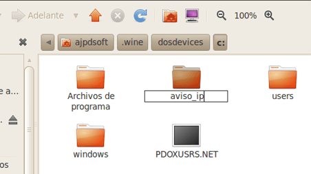 Descargar y ejecutar AjpdSoft Aviso Cambio IP Pública en GNU Linux con Wine