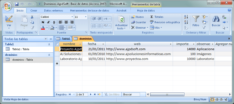 Importar fichero de Excel xls xlsx a Access mdb accdb