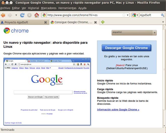 Cómo instalar el navegador web Google Chrome en GNU Linux Ubuntu