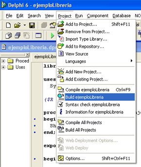 Crear una librería DLL en Delphi 6
