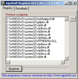AjpdSoft Registro OCX y DLL