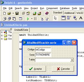 Componentes, controles, código fuente en Delphi 6 para serie de facturas y albaranes
