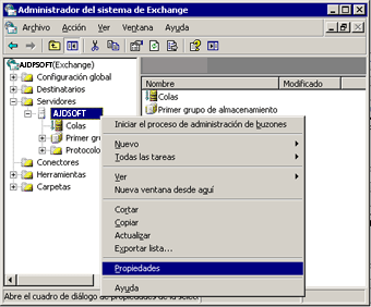 Configuración Microsoft Exchange Server 2003
