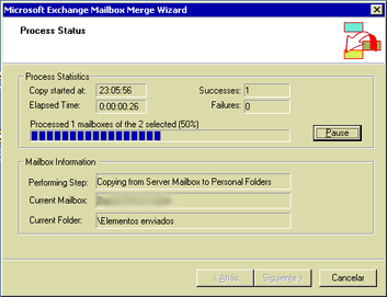 Copia de seguridad de Microsoft Exchange Server con ExMerge - Configuración ExMerge