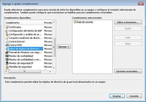 Cambiar ubicación de las carpetas del usuario en Windows Vista - Agregar complemento