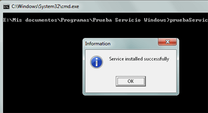 Instalar un servicio de Windows