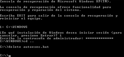Cómo eliminar manualmente los ficheros y carpetas que Windows XP no puede eliminar desde el modo gráfico