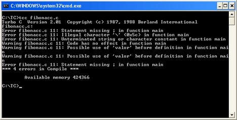 AjpdSoft Compilación con Borland Turbo C en Microsoft Windows