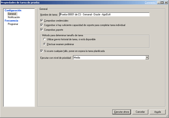 Crear nueva tarea de copia de seguridad para el nuevo agente añadido en Symantec Backup Exec