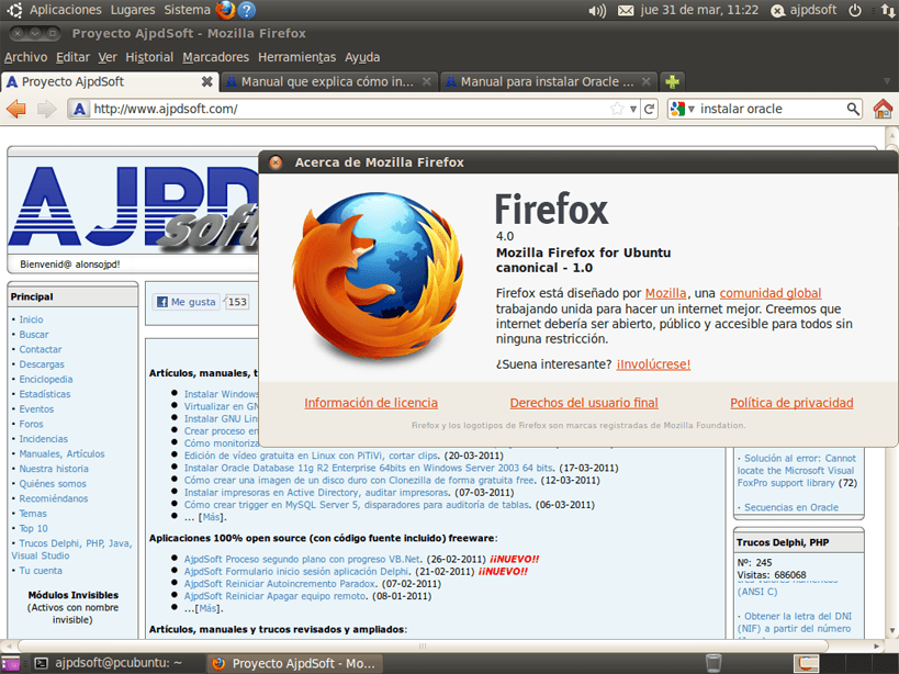 Instalar Firefox 4 en Linux Ubuntu 10.10