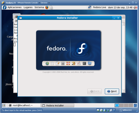 Instalar GNU Linux Fedora 9 con Ingres Database, JBoss y Alfresco CMS - Instalación definitiva de GNU Linux Fedora con JBoss, Ingres y Alfresco