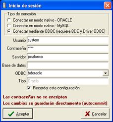Acceso a una base de datos (Oracle) mediante ASP y ODBC - Creación e inserción de registros en una tabla de Oracle para las pruebas
