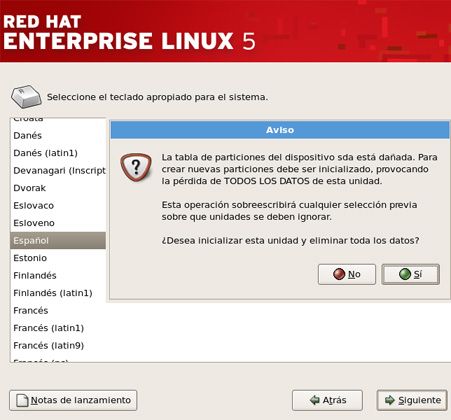 Cómo instalar Linux Red Hat Enterprise Server 5