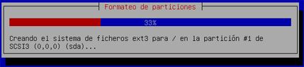 Creación y formateo de particiones - Instalación de GNU Linux Ubuntu Server 8.04.1