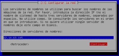 Configuración de la red - Instalación de Linux Ubuntu Server 8.04.1