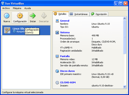 Instalar GNU Linux en Sun VirtualBox sobre Windows XP