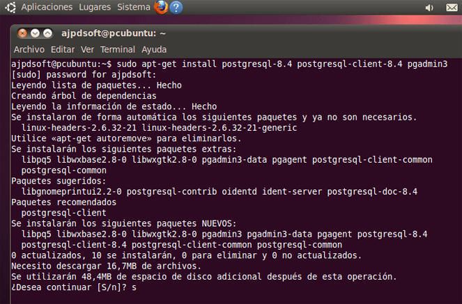 Descargar e instalar PostgreSQL 8.4 en GNU Linux Ubuntu 10