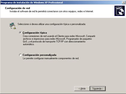 Configuración de la red - Instalación de Windows XP SP3