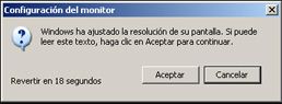 Ajuste de pantalla - Instalación de Windows XP SP3