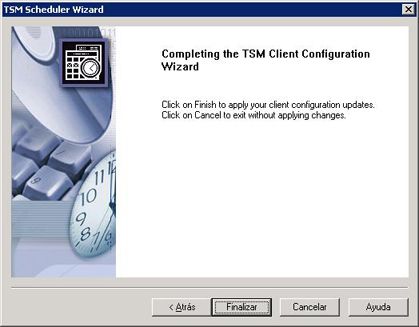 Crear tarea de copia de seguridad scheduler en TSM