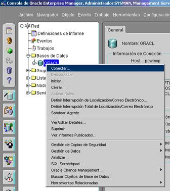 Instalación y configuración de Oracle Management Server