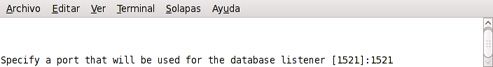 Instalar Oracle Dabase XE en GNU Linux Fedora 10 - Configuración BD - Puerto base de datos
