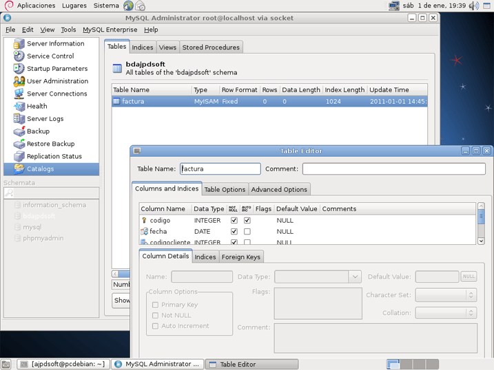 Instalar phpMyAdmin en Linux Debian para administrar MySQL Server vía web