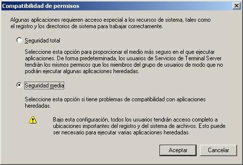 Instalar servicios de Terminal Server en Windows Server 2003