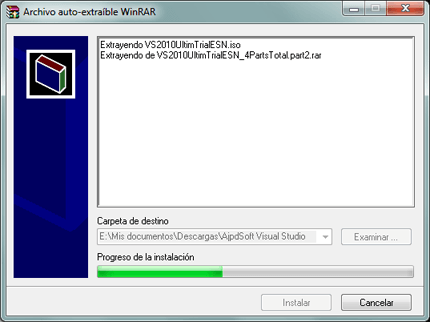 Descargar e instalar Microsoft Visual Studio 2010