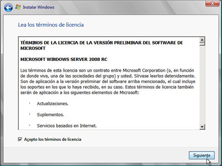 Instalación de Windows Server 2008