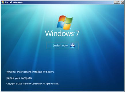 Instalar Microsoft Windows 7 Ultimate Beta 1 - Inicio instalación