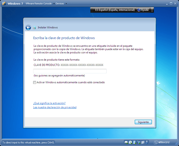 Clave de activación gratuita de Windows 7  ES Atsit